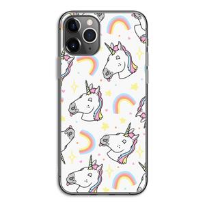 CaseCompany Rainbow Unicorn: iPhone 11 Pro Transparant Hoesje