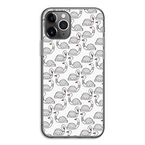 CaseCompany Zwanen: iPhone 11 Pro Transparant Hoesje