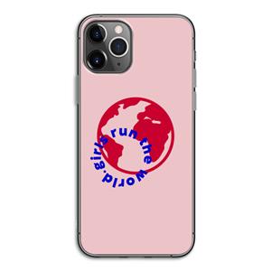 CaseCompany Run The World: iPhone 11 Pro Transparant Hoesje