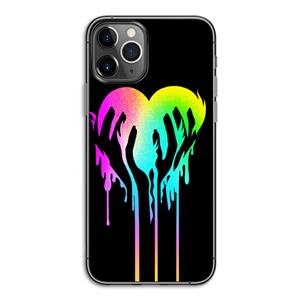 CaseCompany Hold My Heart: iPhone 11 Pro Transparant Hoesje