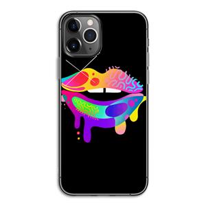 CaseCompany Lip Palette: iPhone 11 Pro Transparant Hoesje