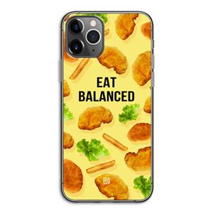 CaseCompany Eat Balanced: iPhone 11 Pro Transparant Hoesje