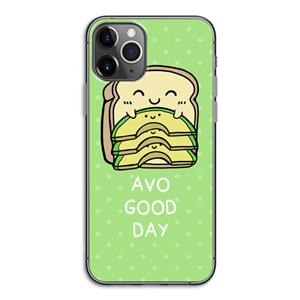 CaseCompany Avo Good Day: iPhone 11 Pro Transparant Hoesje