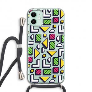 CaseCompany 8-bit N°4: iPhone 11 Transparant Hoesje met koord