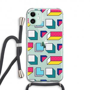 CaseCompany 8-bit N°7: iPhone 11 Transparant Hoesje met koord