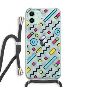 CaseCompany 8-bit N°8: iPhone 11 Transparant Hoesje met koord