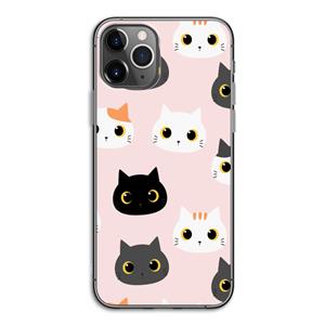 CaseCompany Katten: iPhone 11 Pro Transparant Hoesje