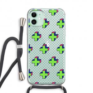 CaseCompany 8-bit N°10: iPhone 11 Transparant Hoesje met koord