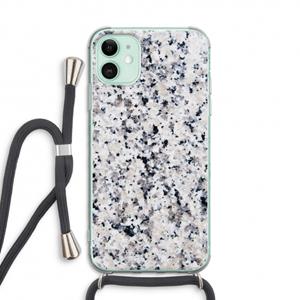 CaseCompany Gespikkelde marmer: iPhone 11 Transparant Hoesje met koord