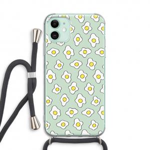 CaseCompany Spiegeleitjes: iPhone 11 Transparant Hoesje met koord