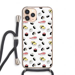 CaseCompany Sushi time: iPhone 11 Pro Transparant Hoesje met koord