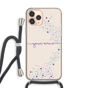 CaseCompany Sterren: iPhone 11 Pro Transparant Hoesje met koord