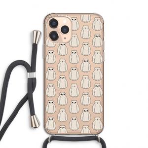 CaseCompany Uilen: iPhone 11 Pro Transparant Hoesje met koord