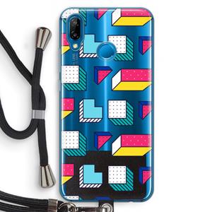 CaseCompany 8-bit N°7: Huawei P20 Lite Transparant Hoesje met koord