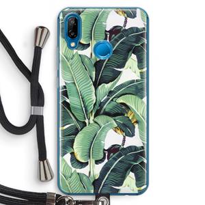 CaseCompany Bananenbladeren: Huawei P20 Lite Transparant Hoesje met koord