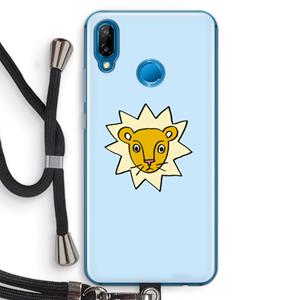 CaseCompany Kleine leeuw: Huawei P20 Lite Transparant Hoesje met koord