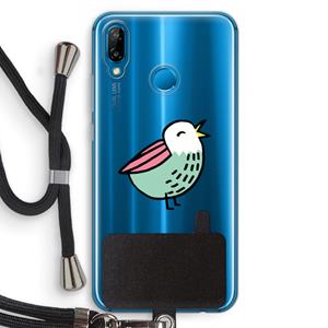 CaseCompany Birdy: Huawei P20 Lite Transparant Hoesje met koord