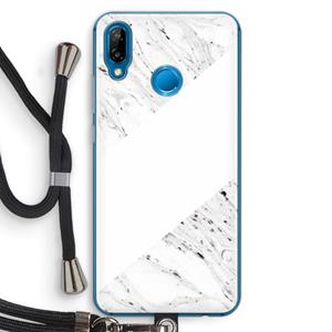 CaseCompany Biggest stripe: Huawei P20 Lite Transparant Hoesje met koord