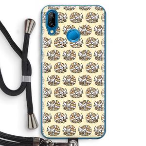 CaseCompany Slapende poes: Huawei P20 Lite Transparant Hoesje met koord