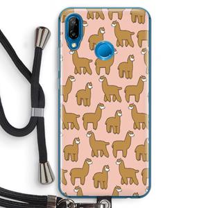 CaseCompany Alpacas: Huawei P20 Lite Transparant Hoesje met koord