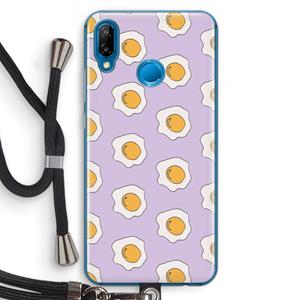 CaseCompany Bacon to my eggs #1: Huawei P20 Lite Transparant Hoesje met koord
