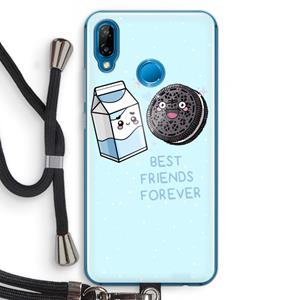 CaseCompany Best Friend Forever: Huawei P20 Lite Transparant Hoesje met koord