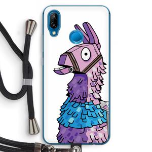 CaseCompany Lama: Huawei P20 Lite Transparant Hoesje met koord