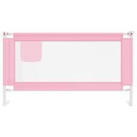 vidaxl Bedhekje peuter 150x25 cm stof roze