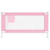 VIDAXL Kleinkind-Bettschutzgitter Stoff Rosa 160x25 cm