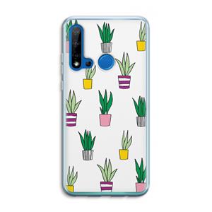 CaseCompany Sanseveria: Huawei P20 Lite (2019) Transparant Hoesje