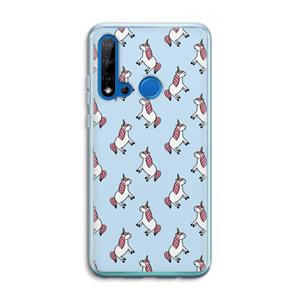CaseCompany Eenhoorns overal: Huawei P20 Lite (2019) Transparant Hoesje
