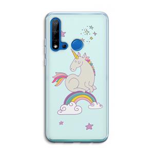 CaseCompany Regenboog eenhoorn: Huawei P20 Lite (2019) Transparant Hoesje
