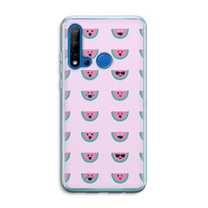 CaseCompany Smiley watermeloenprint: Huawei P20 Lite (2019) Transparant Hoesje