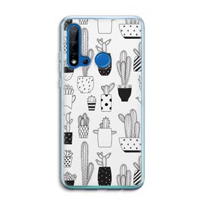 CaseCompany Cactusmotief: Huawei P20 Lite (2019) Transparant Hoesje