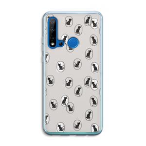 CaseCompany Miauw: Huawei P20 Lite (2019) Transparant Hoesje