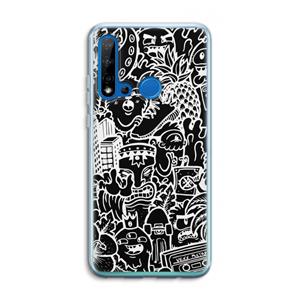 CaseCompany Vexx Black Mixtape: Huawei P20 Lite (2019) Transparant Hoesje