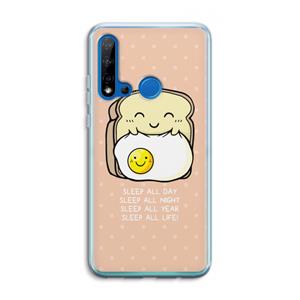 CaseCompany Sleep All Day: Huawei P20 Lite (2019) Transparant Hoesje