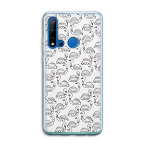 CaseCompany Zwanen: Huawei P20 Lite (2019) Transparant Hoesje