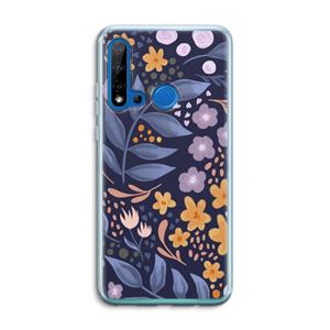 CaseCompany Flowers with blue leaves: Huawei P20 Lite (2019) Transparant Hoesje