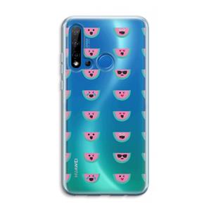 CaseCompany Smiley watermeloenprint: Huawei P20 Lite (2019) Transparant Hoesje