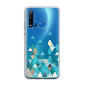 CaseCompany Gekleurde driehoekjes blauw: Huawei P20 Lite (2019) Transparant Hoesje