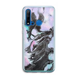 CaseCompany Pastel zwart: Huawei P20 Lite (2019) Transparant Hoesje
