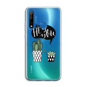 CaseCompany Hey you cactus: Huawei P20 Lite (2019) Transparant Hoesje