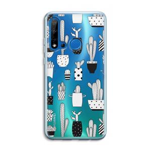 CaseCompany Cactusmotief: Huawei P20 Lite (2019) Transparant Hoesje