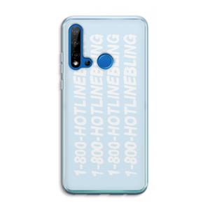 CaseCompany Hotline bling blue: Huawei P20 Lite (2019) Transparant Hoesje