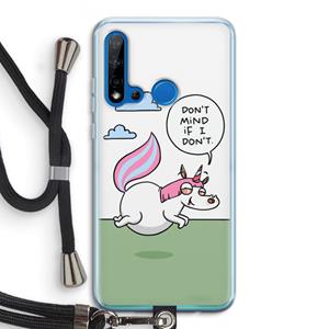 CaseCompany Unicorn: Huawei P20 Lite (2019) Transparant Hoesje met koord