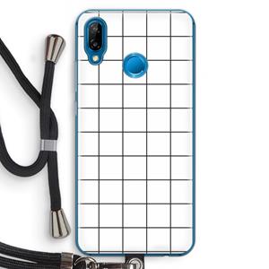 CaseCompany Rooster: Huawei P20 Lite Transparant Hoesje met koord