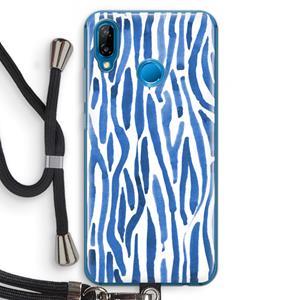 CaseCompany Blauwe nerven: Huawei P20 Lite Transparant Hoesje met koord