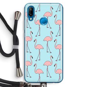 CaseCompany Anything Flamingoes: Huawei P20 Lite Transparant Hoesje met koord