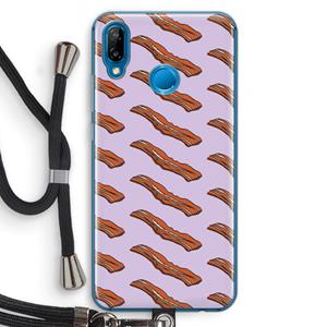 CaseCompany Bacon to my eggs #2: Huawei P20 Lite Transparant Hoesje met koord